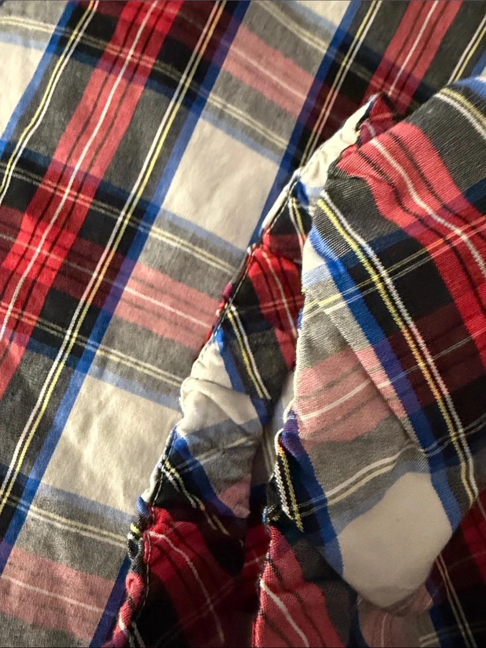 NWT J.CREW Tartan puff-sleeve top